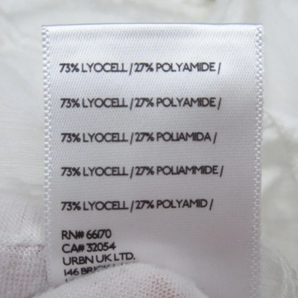 Anthropologie Pilcro Short-Sleeve Sheer Silky Blouse White S - Picture 11 of 13